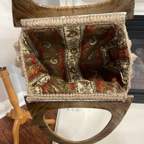 Vintage style knit purse - Picture 4 of 6